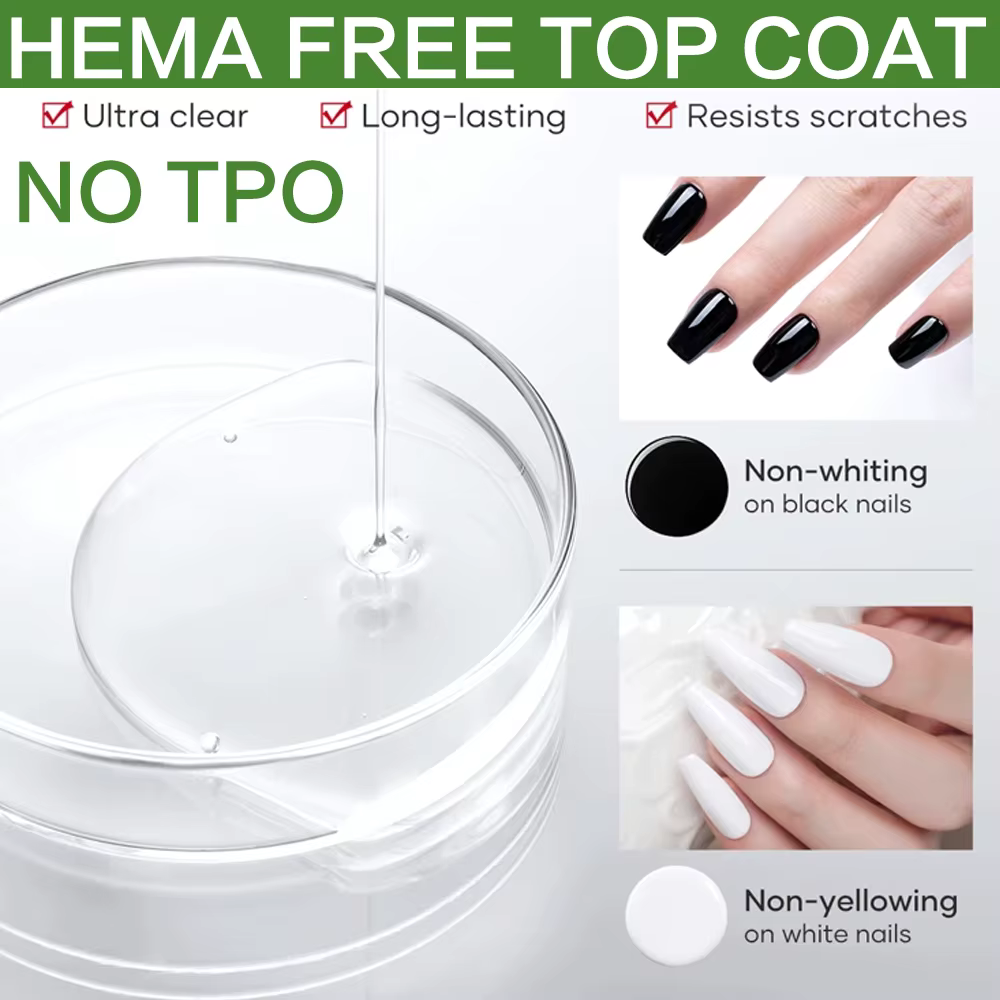 KODIES GEL TPO couche de finition gratuite vernis à ongles Gel UV HEMA gratuit Super brillant
