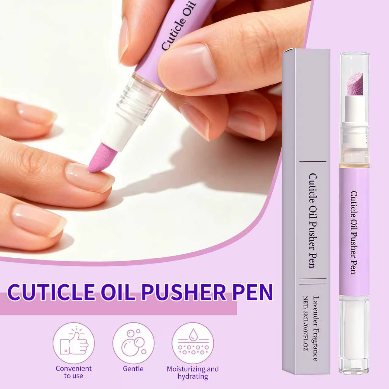 Stylo d'essence pour soins des ongles deux-en-un