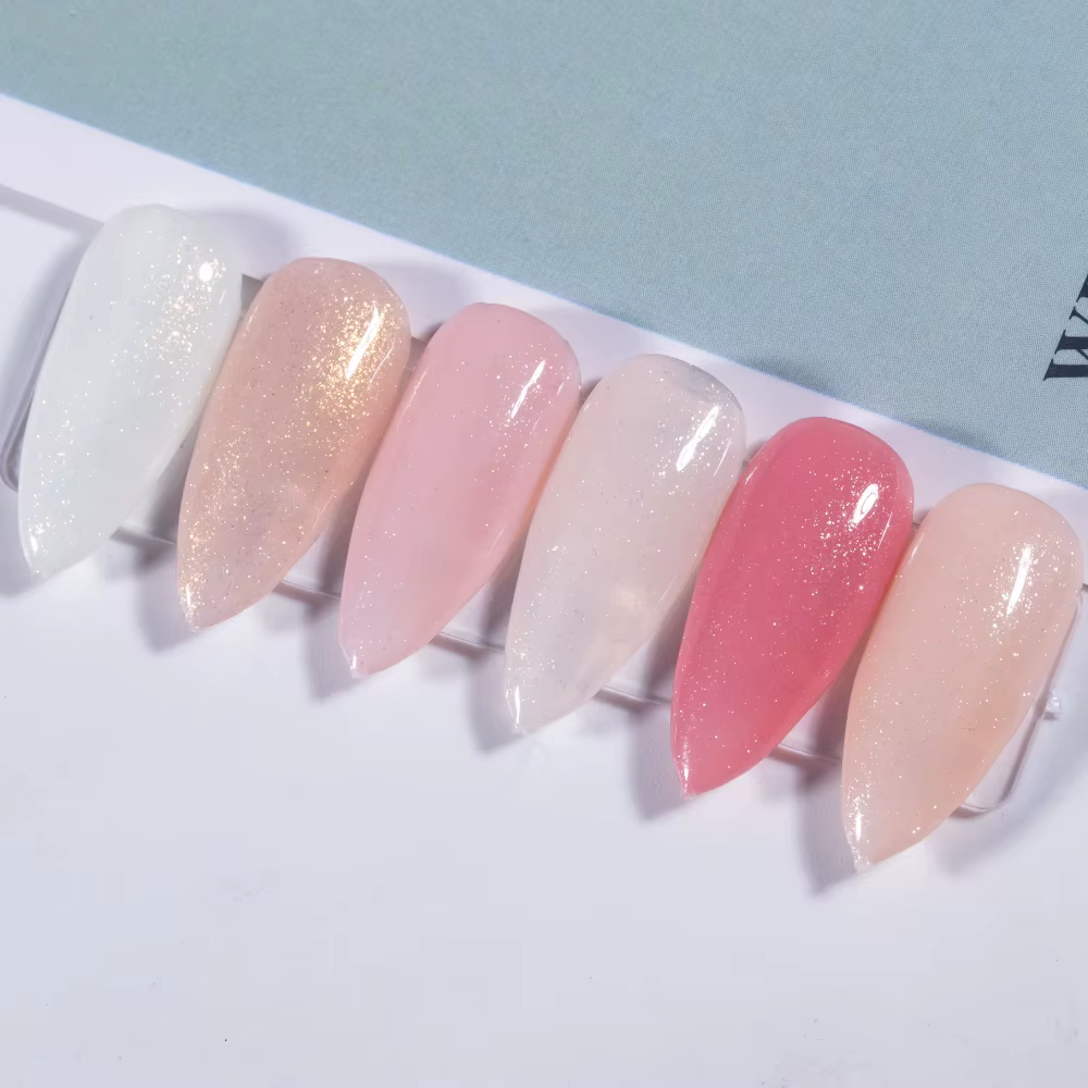 KODIES GEL caoutchouc Base Gel vernis à ongles 15 ML paillettes gomme couverture