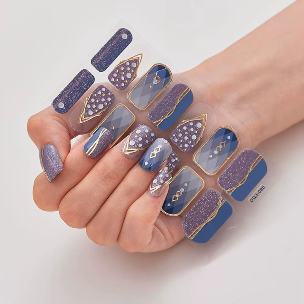 Autocollants pour ongles en gel semi-durci