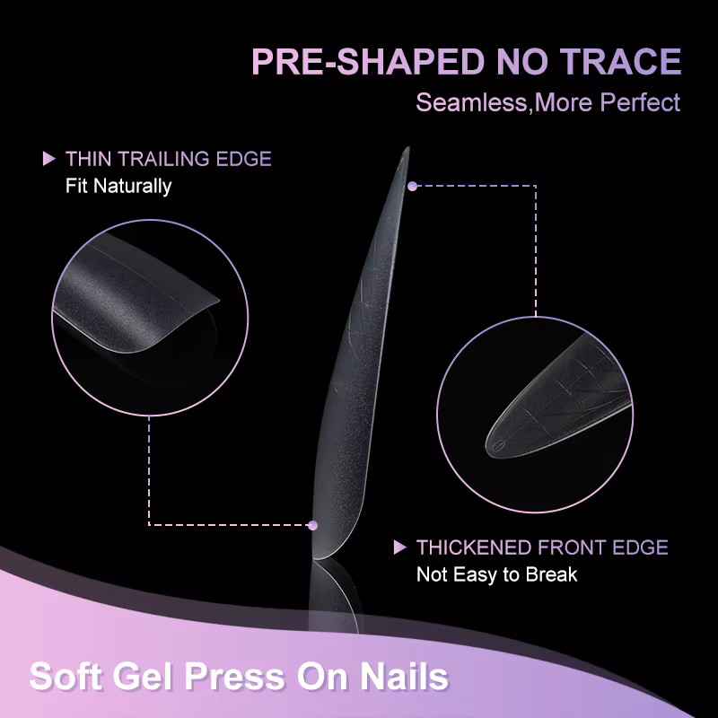 Kaniu 1 boîte double système ongles conseils clair couverture complète Extension faux