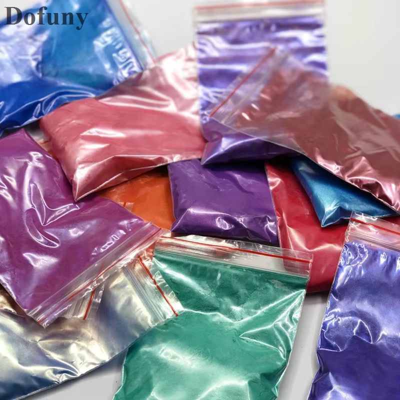 Poudre de Mica Nacré Colorée 20g – Pigment Métallique pour Vernis à Ongles
