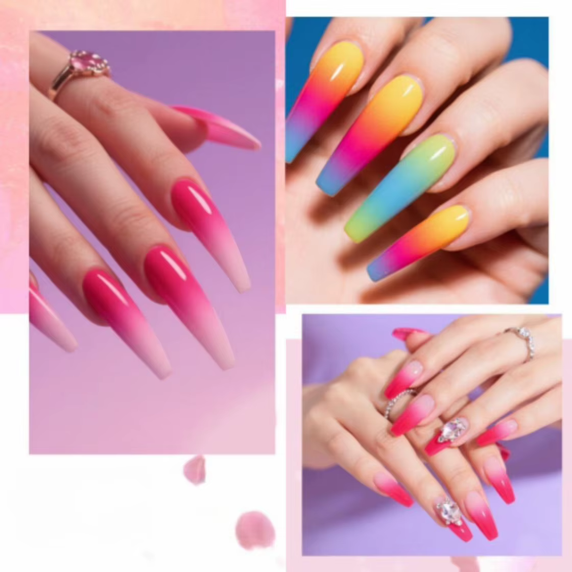 Mini Gel de Peinture pour Ongles à 60 Grilles Effet Dégradé, Vernis à Ongles pour Salon de Manucure, Texture Crémeuse Longue Durée, Application Lisse