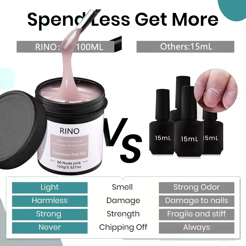 1 pot de 100g de gel poly UV LED pour ongles