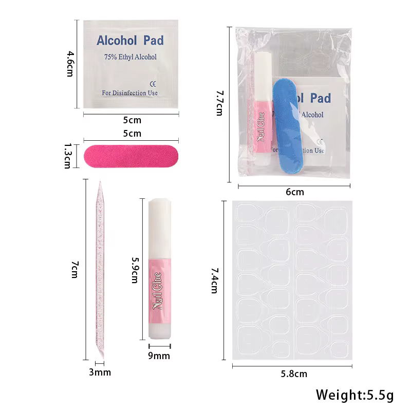 Kit d'outils pour ongles à presser 5 pièces