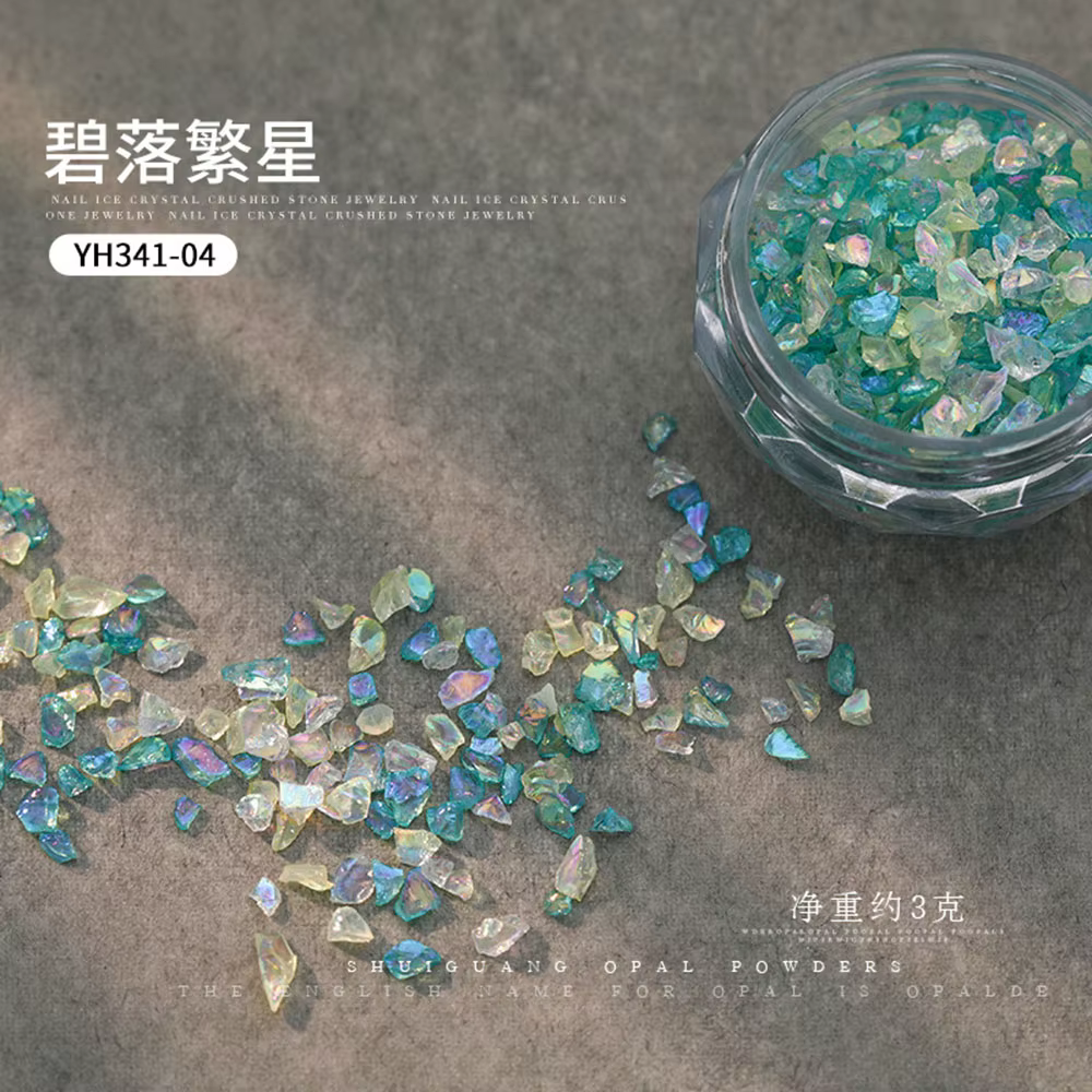 1 Bouteille de Breloques en Clip Naturel pour Nail Art