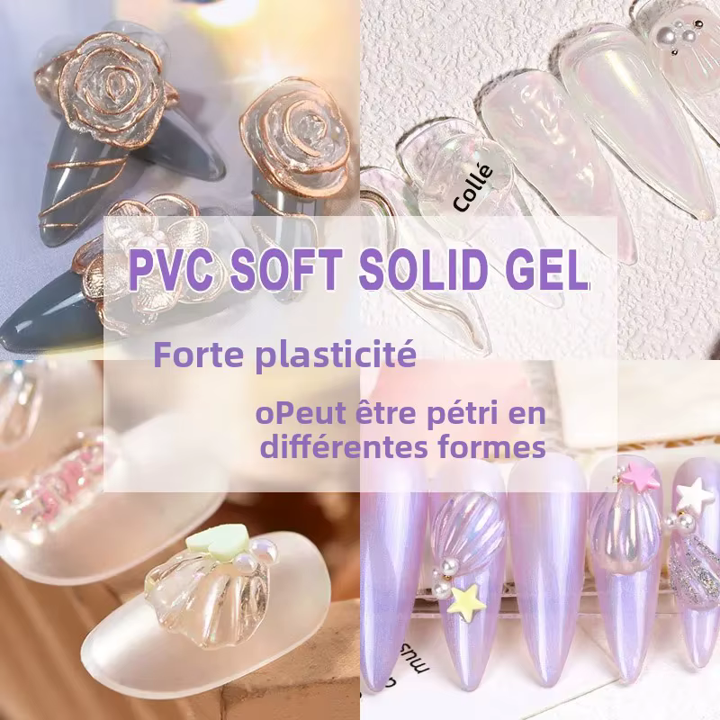 VENALISA Gel Sculpté Stéréo PVC Souple Solide pour Nail Art