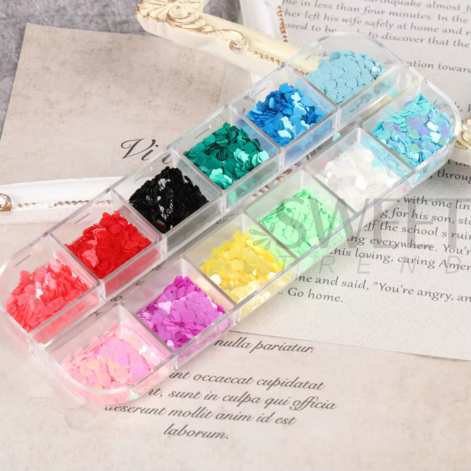 Paillettes en Forme de Cœur d'Amour pour Décoration