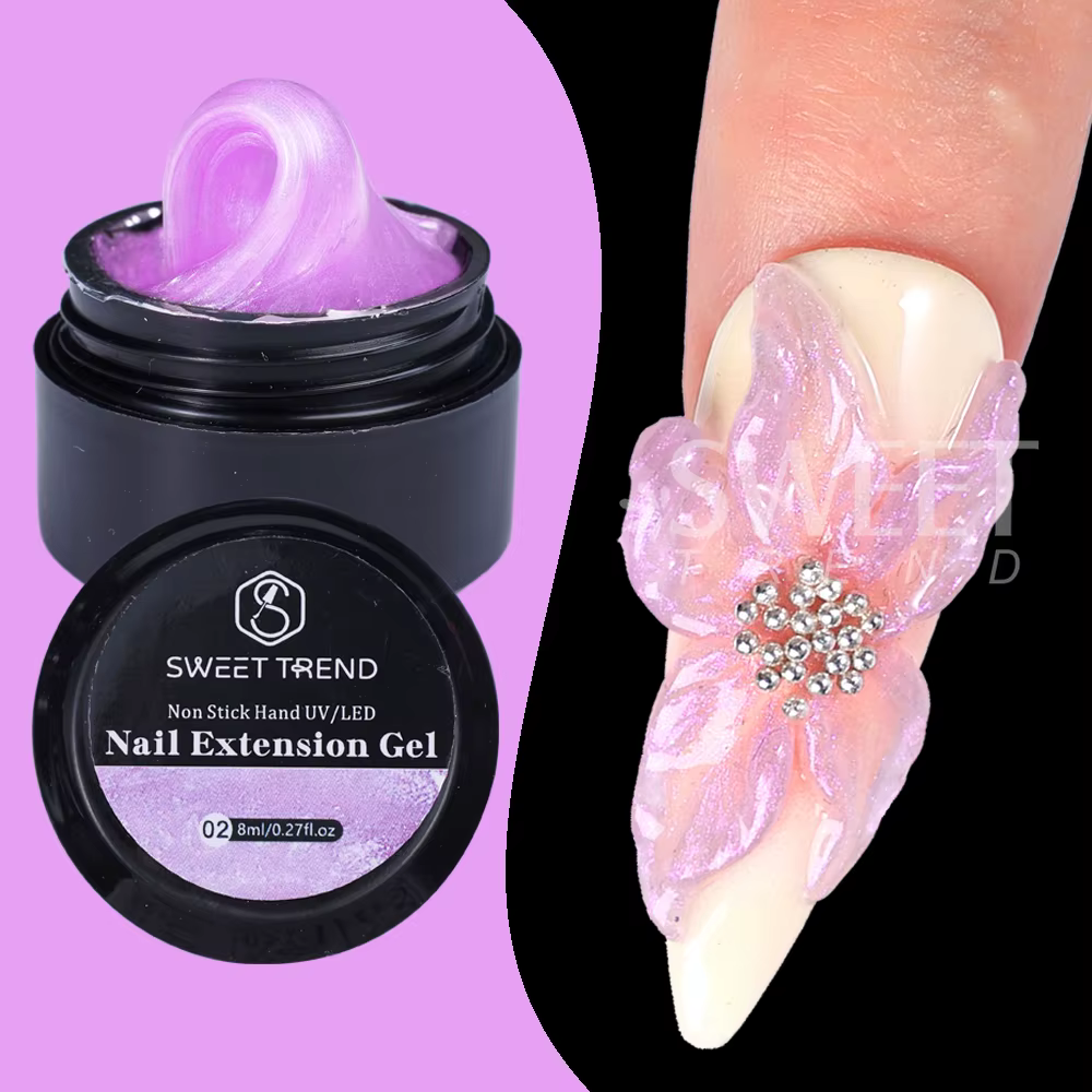 2/4 pièces 8ml Extension ongles Gel antiadhésif sculpté à la main Gel vernis