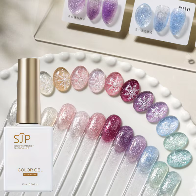 Vernis gel opale scintillant flocon de neige 15 ml