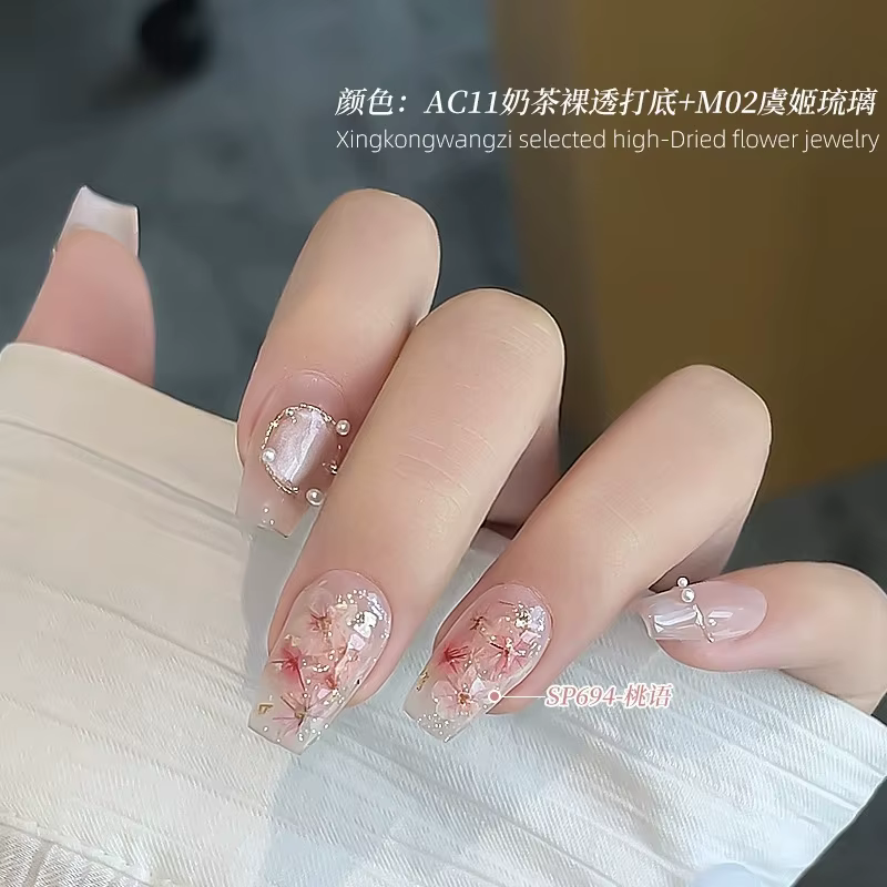 1 boîte de mini fleurs séchées véritables pour la décoration d'ongles