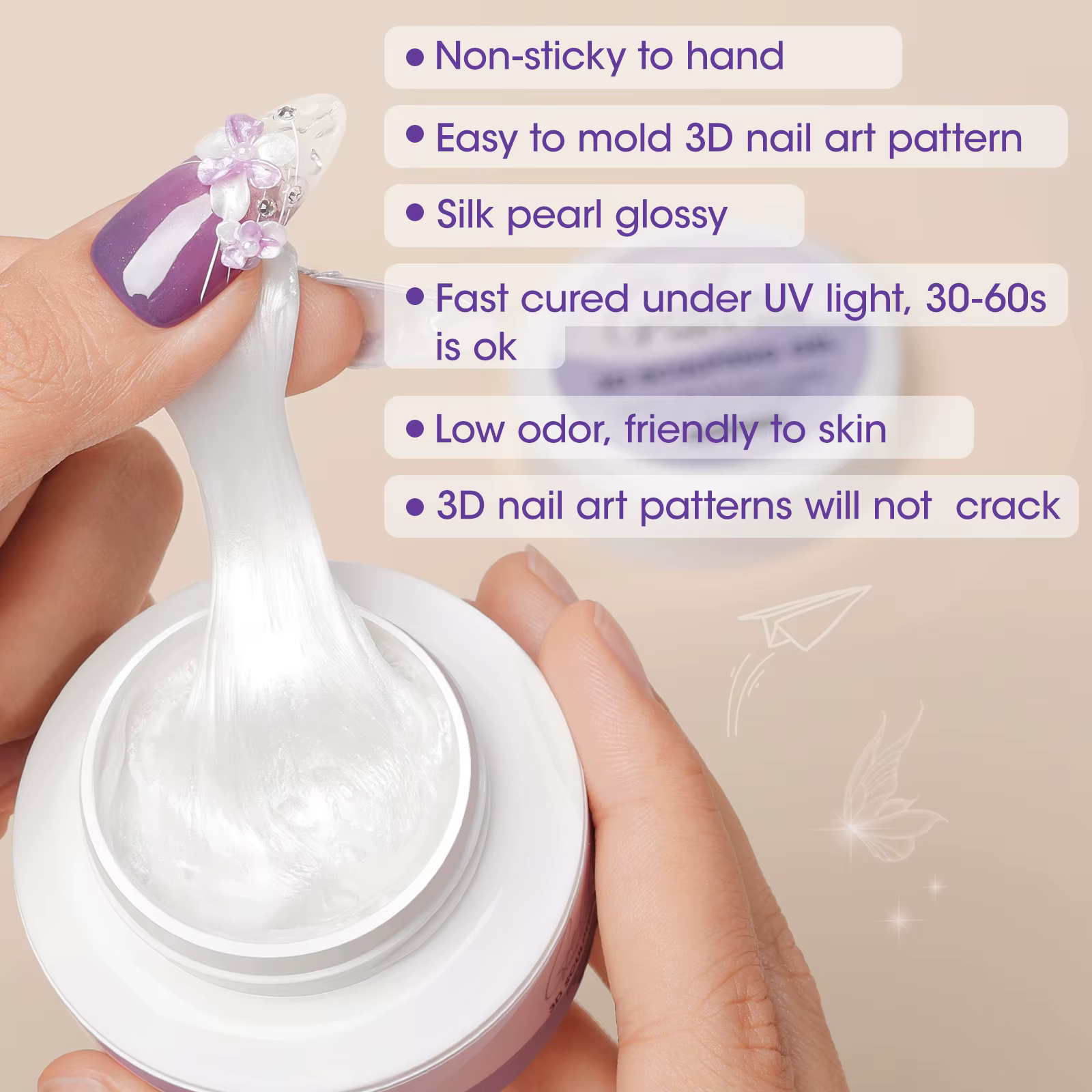 GELLEN Gel de modelage 3D blanc 30g