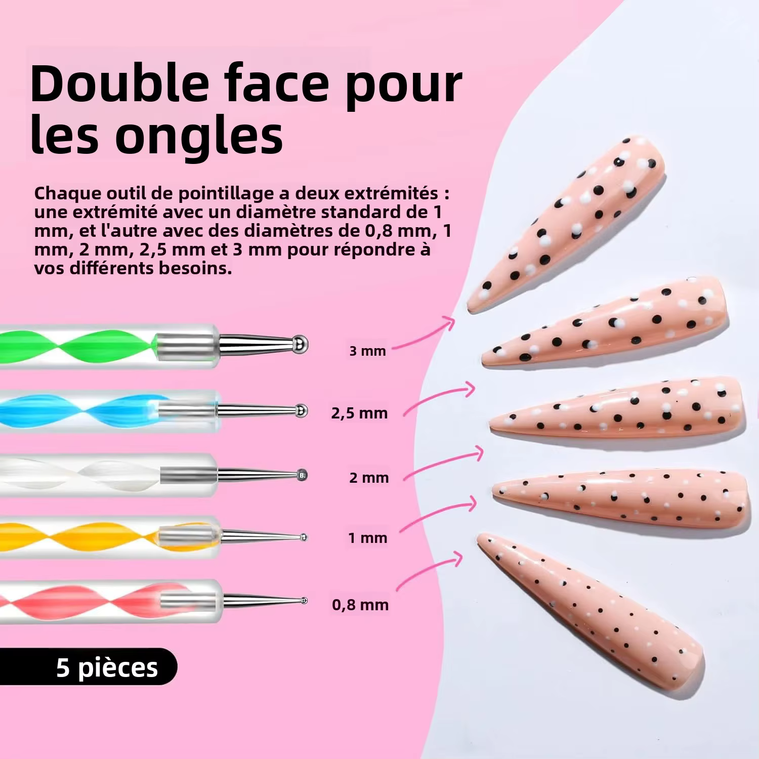 Kit professionnel de nail art : complet avec pinceaux