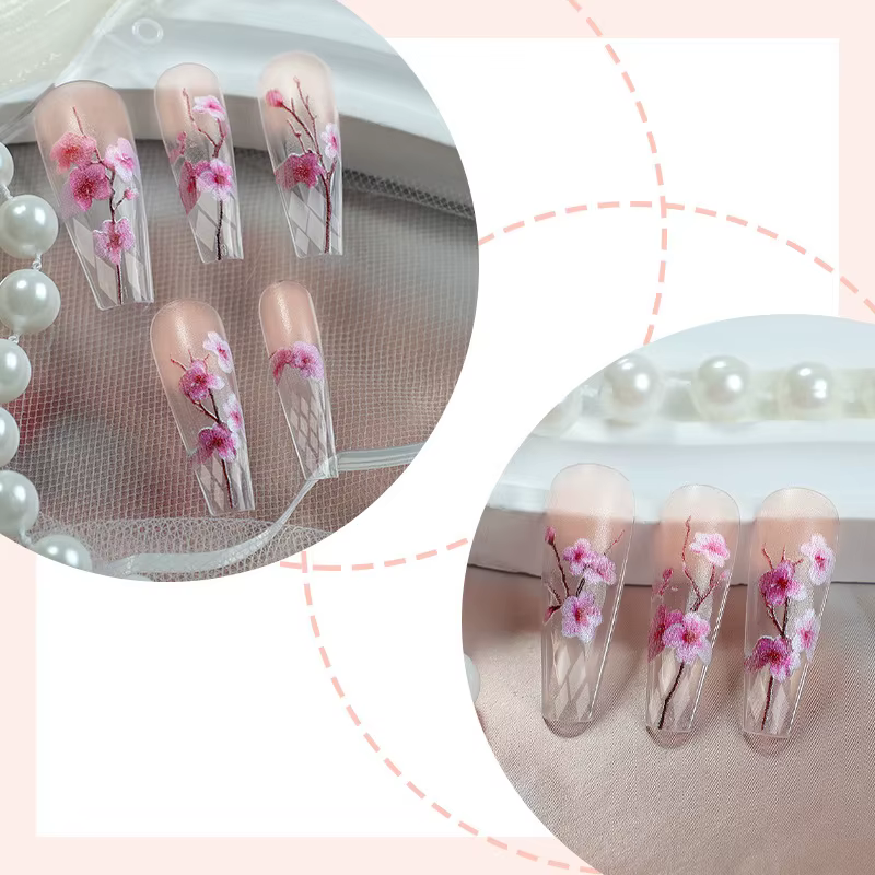 Faux ongles mi-longs pour femmes