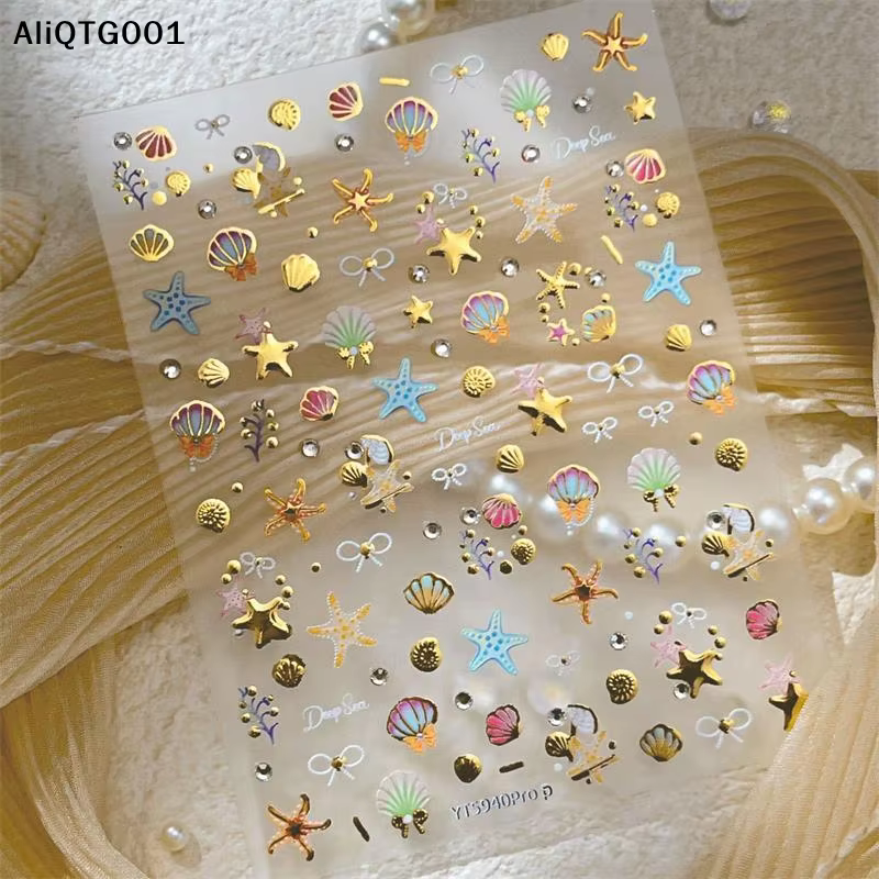 Autocollants 3D d'été pour ongles
