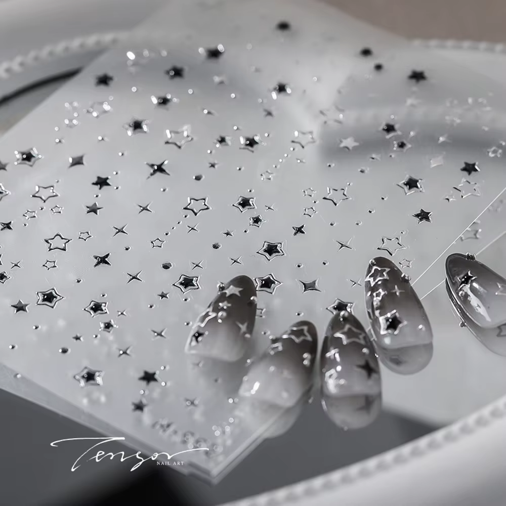 Autocollants pour ongles étoiles de luxe 5D
