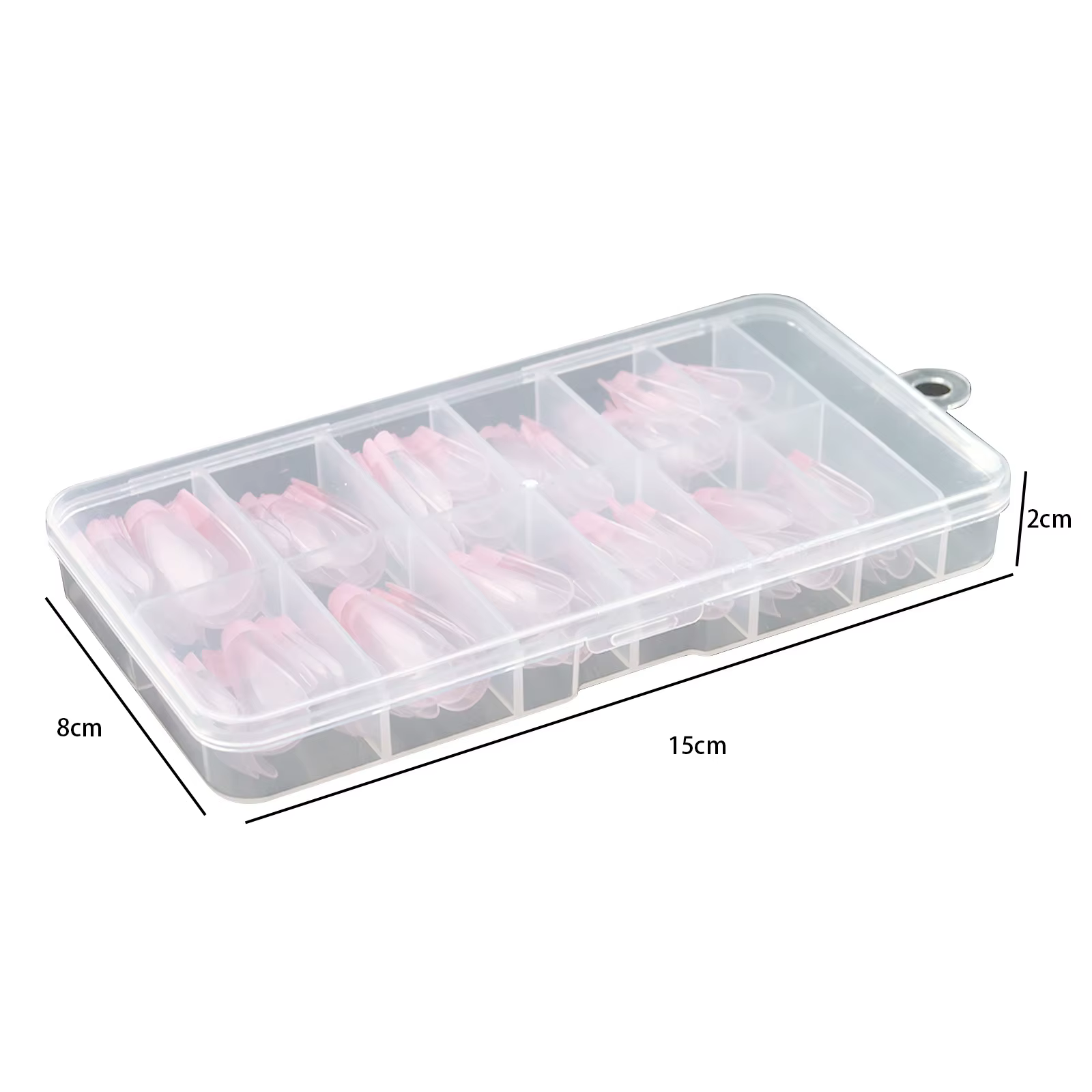 50 boîtes d'ongles ballerine multicolores mi-longs