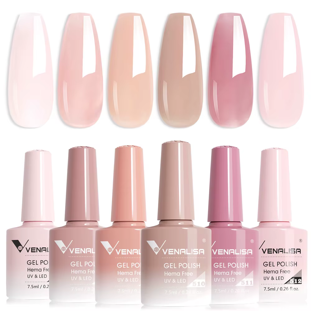 Venalisa – Kit de vernis à ongles Gel couleur rose gelée
