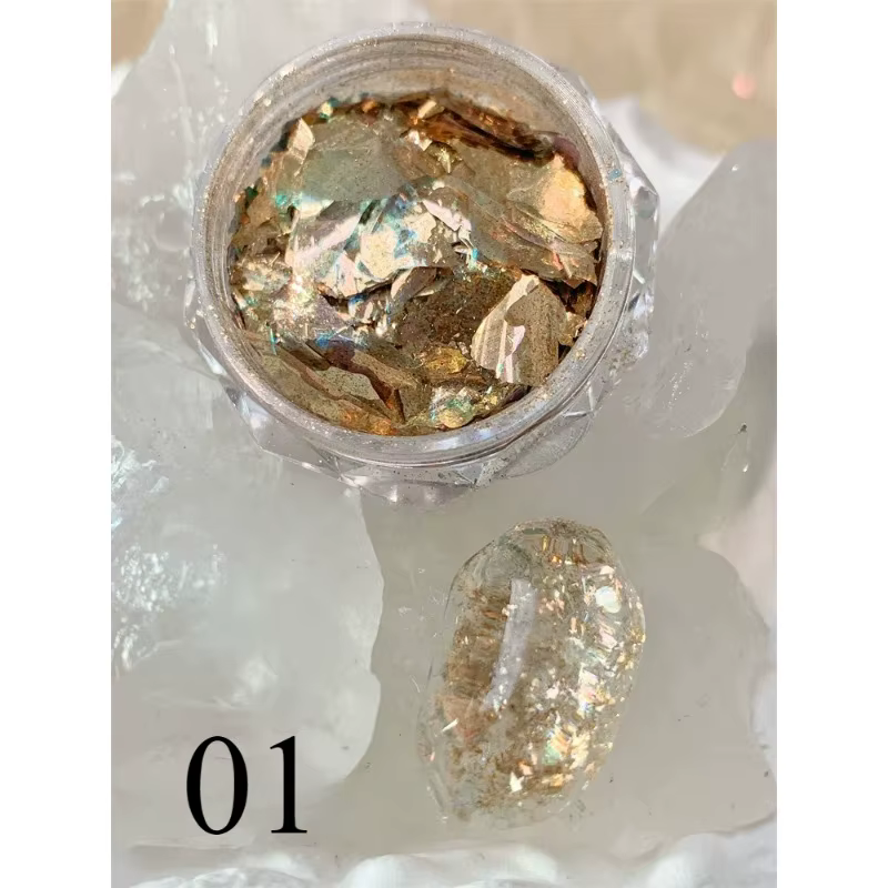 Poudre à ongles scintillante pour manucure