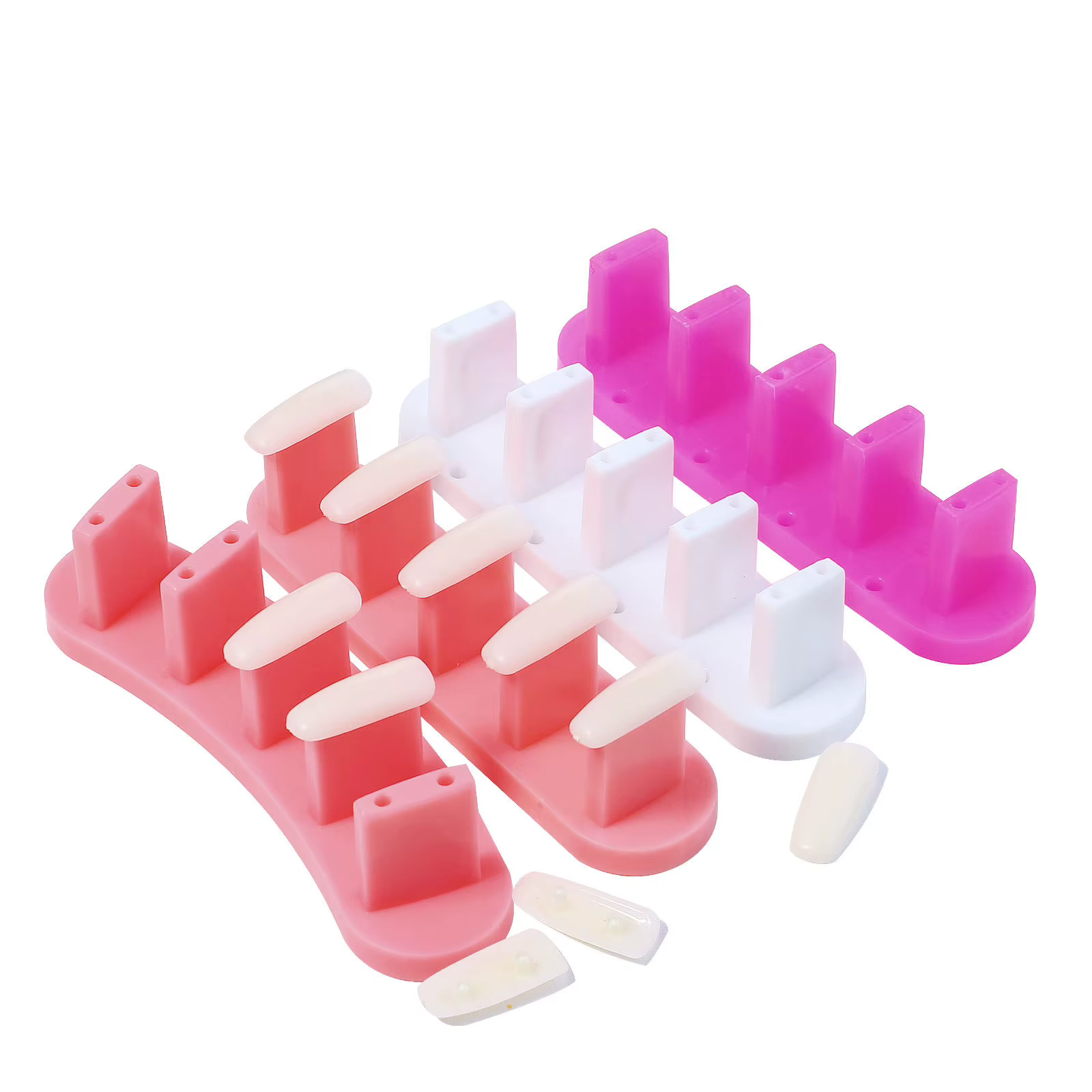 Présentoir à ongles avec embouts de pratique à clipser et base amovible