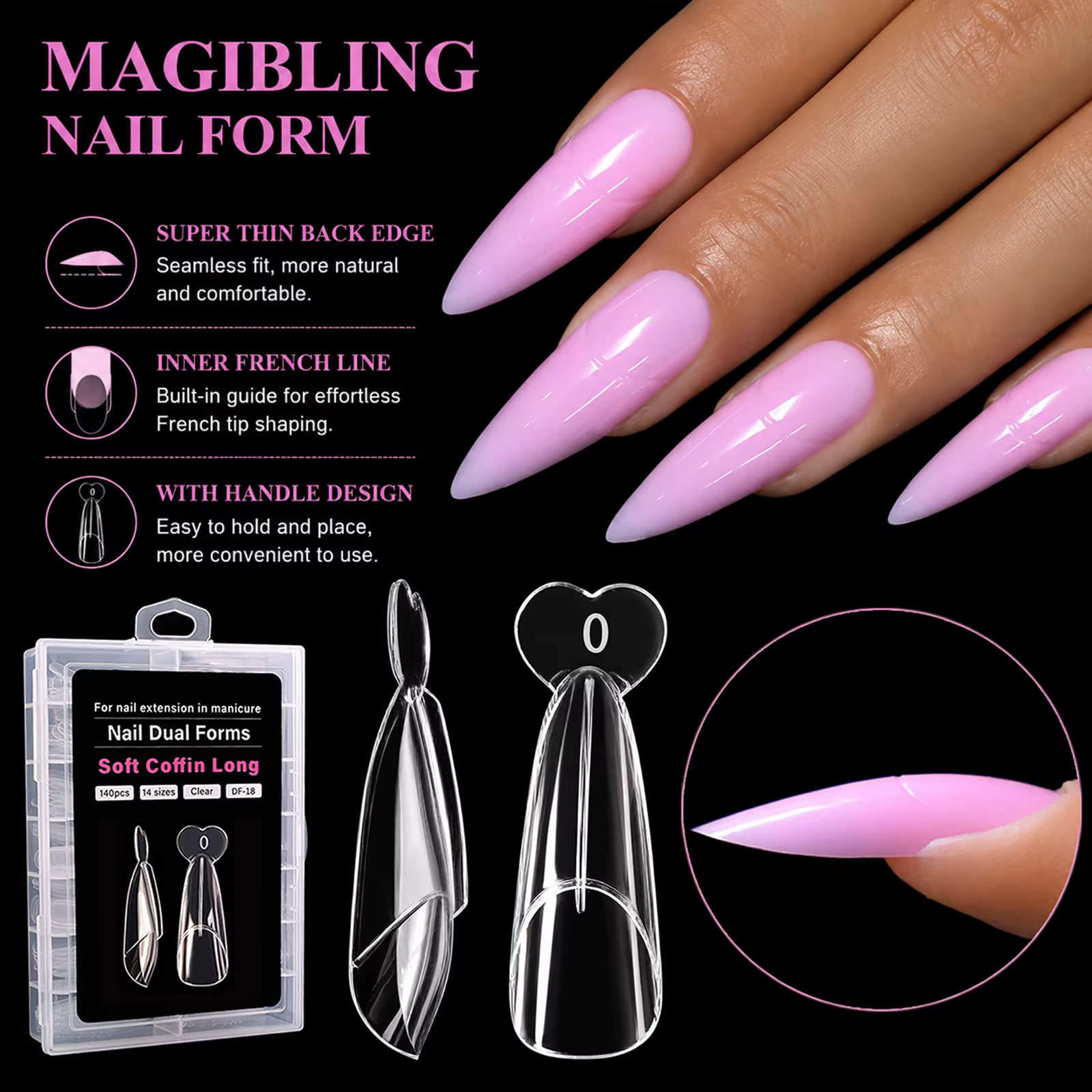 Formes à ongles françaises