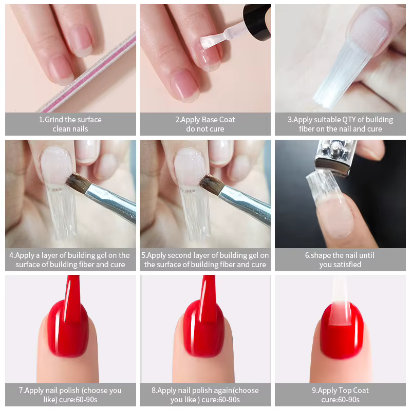 InjFiViolet-Fibre de verre pour formes d'extension d'ongles