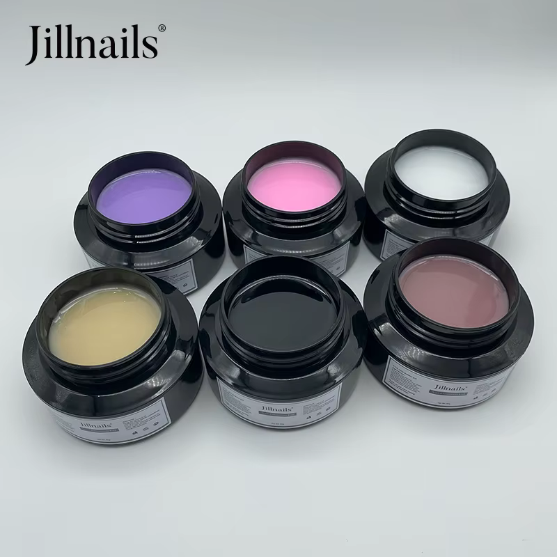 Jillnails Gel moyen rose laiteux russe auto-nivelant constructeur Extension Gel Nail Building 50g