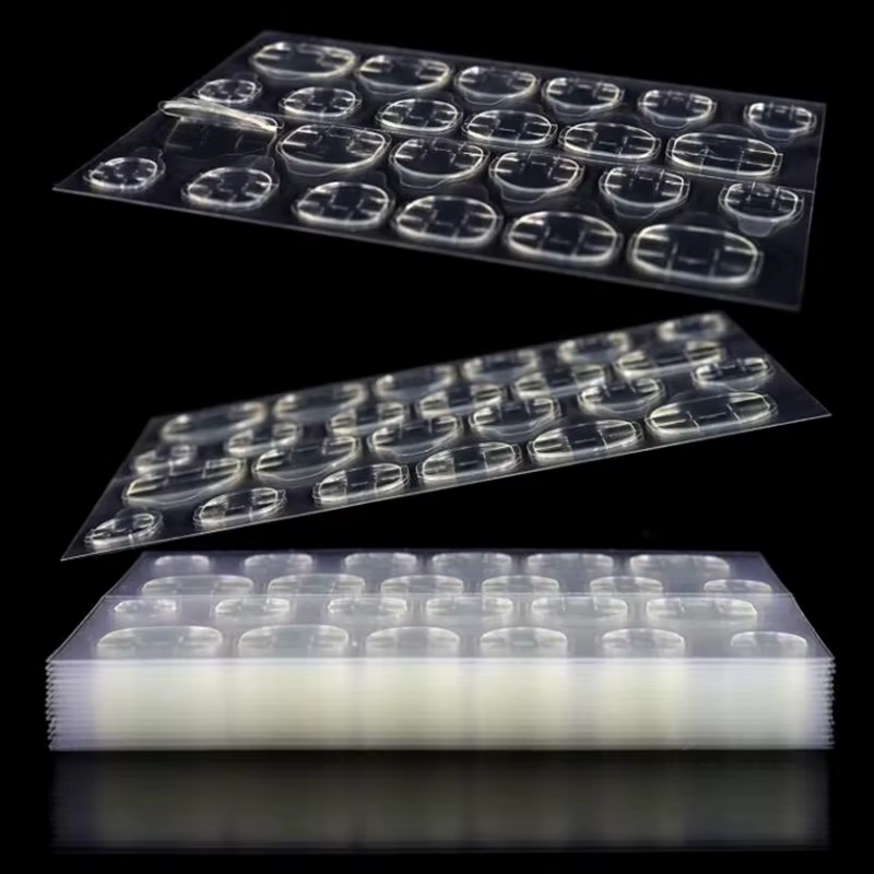 5 バ bricolage Double face autocollants gelée transparente colle à ongles faux