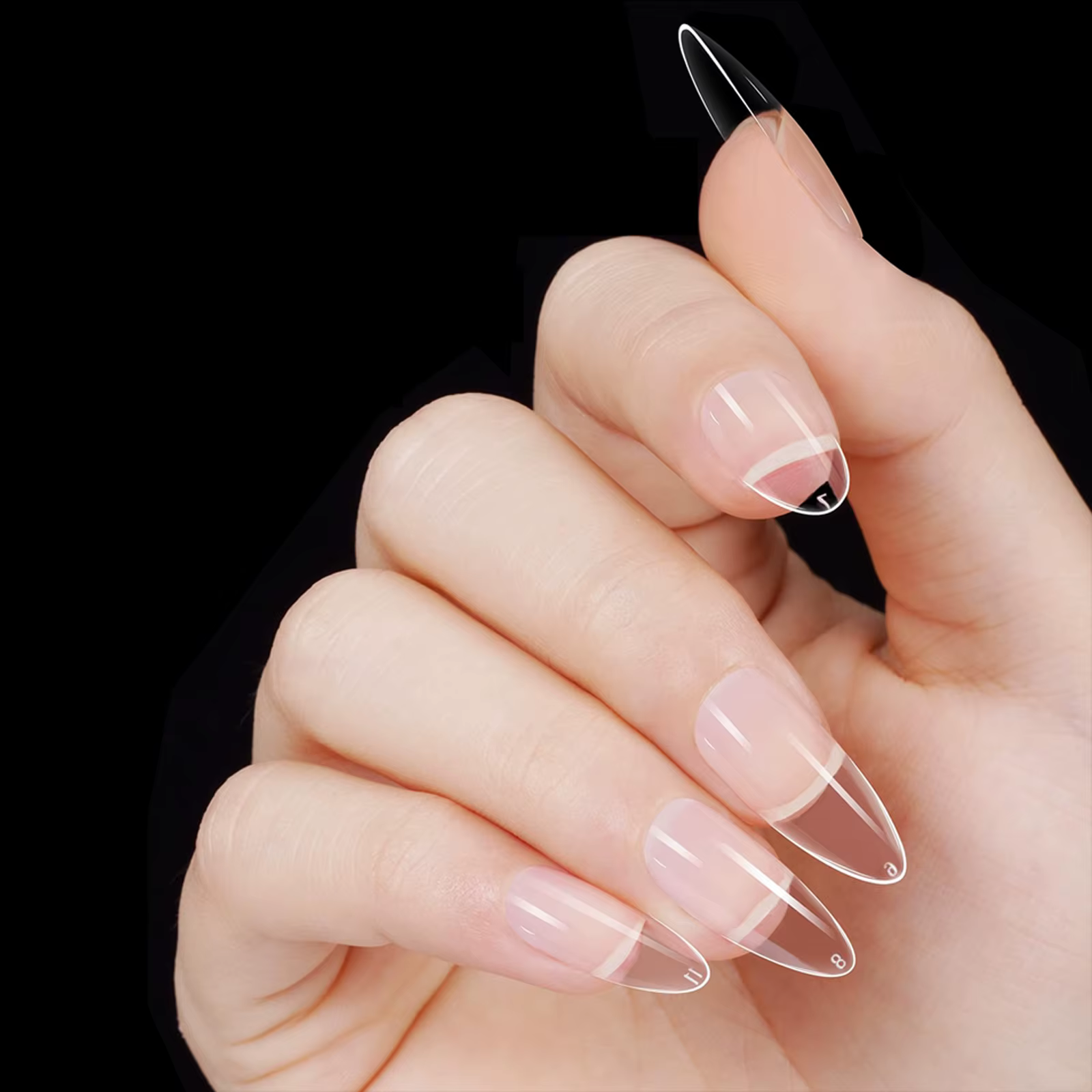 Lot de 600 faux ongles transparents