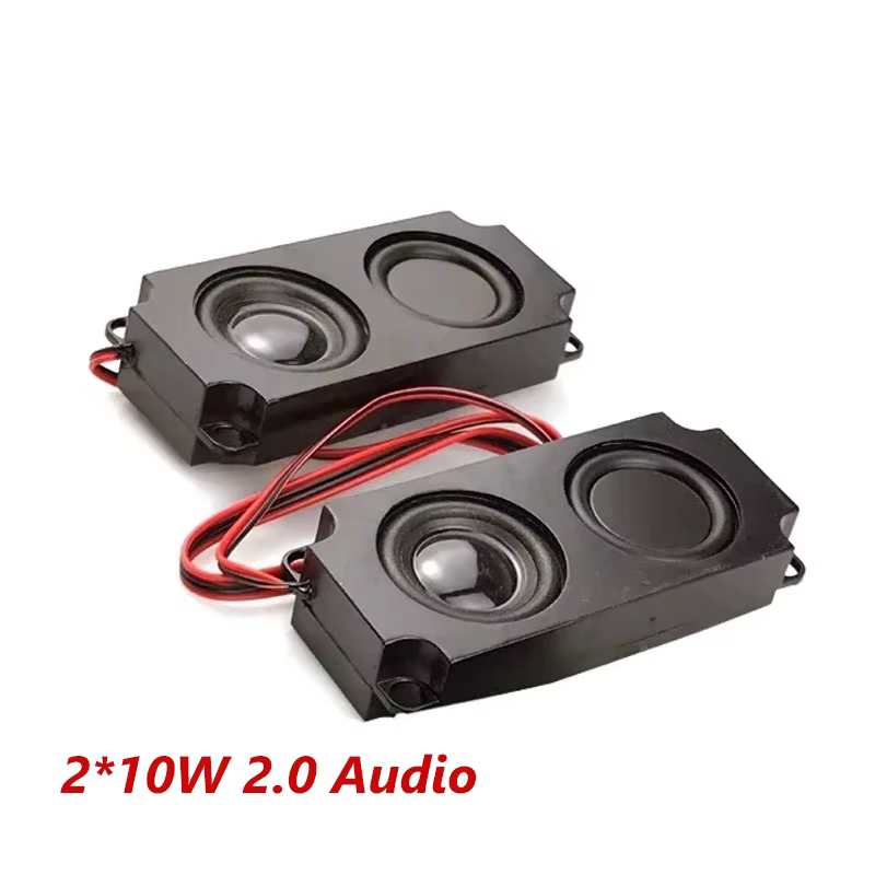 2*10W gamme complète haut-parleur 2.0 Audio bricolage maison système HiFi théâtre haut-parleur Portable caisson de basses piste de course haut-parleurs TV AUX paire