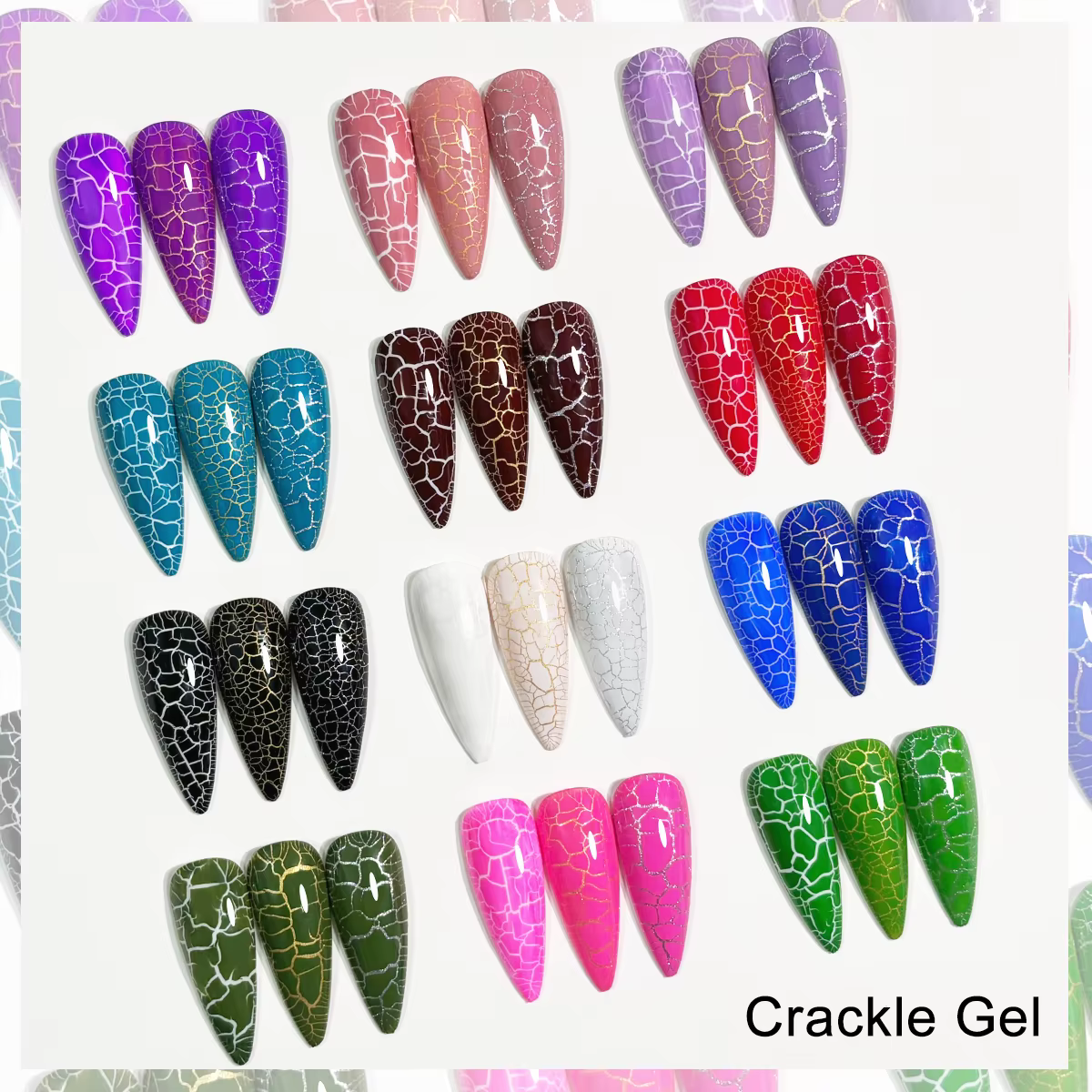 Gel de vernis à ongles craquelé