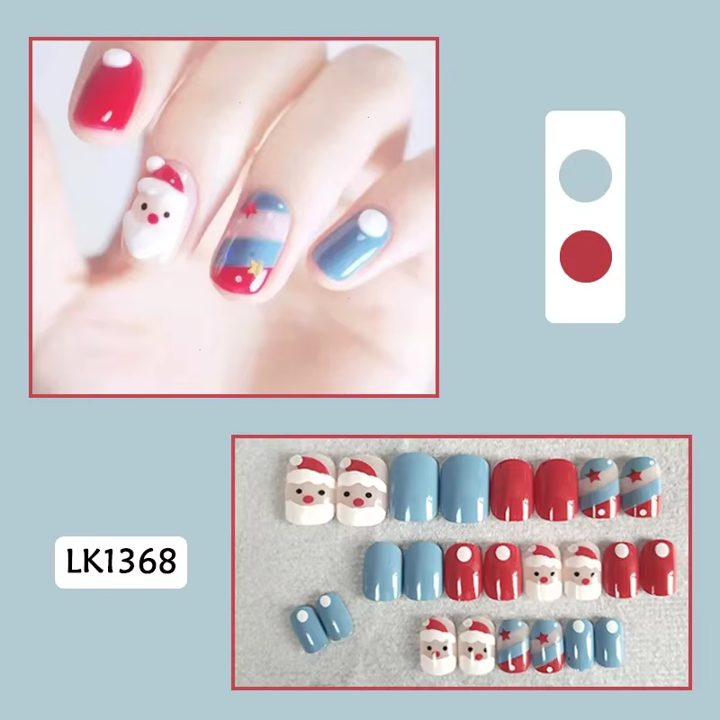 Faux ongles adhésifs français faits à la main pour fille aux épices