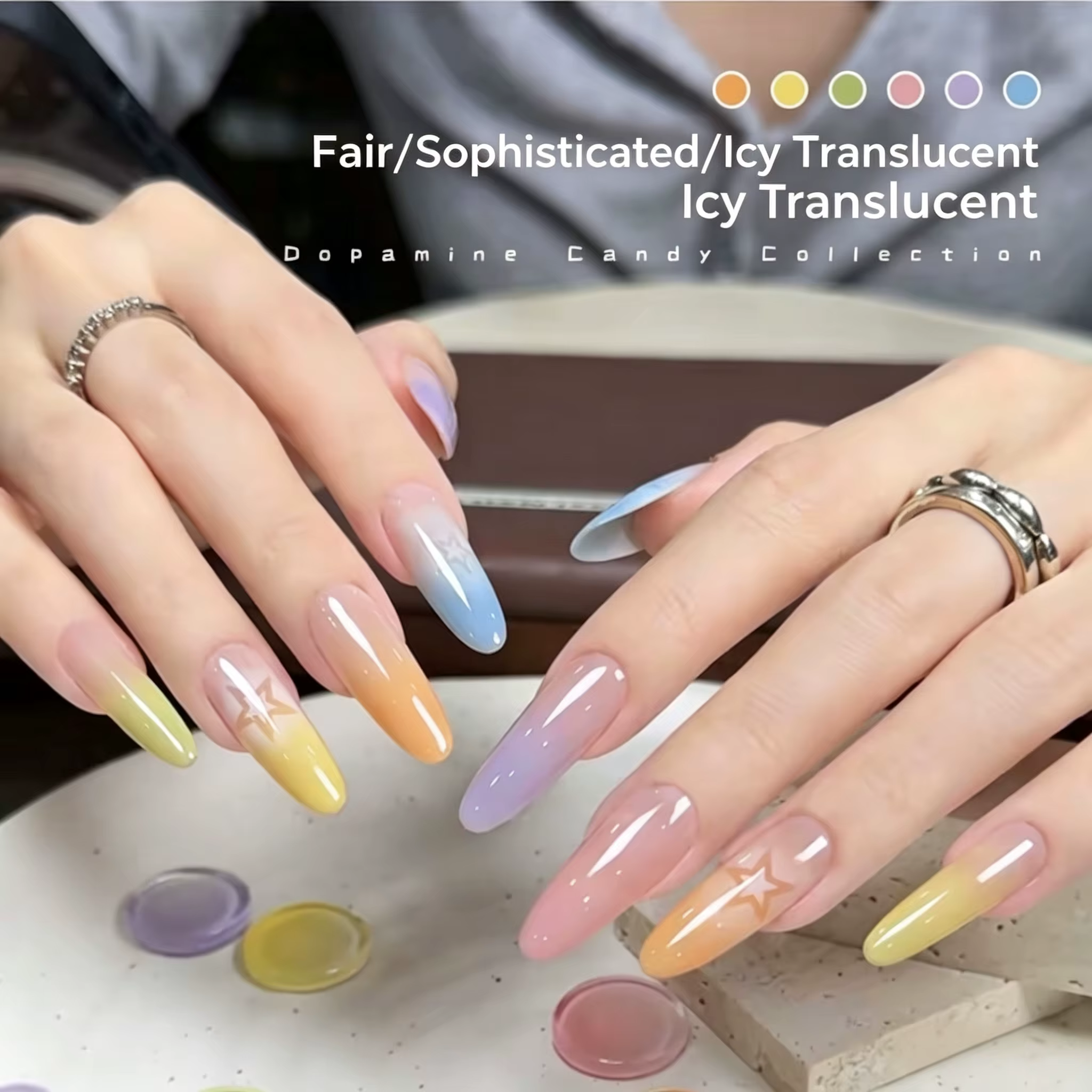 MIANEL Été 2026 Gel à ongles Dopamine Jelly Couleurs Macaron Bonbon Translucide Éclaircissant Vernis Gel UV Professionnel pour Manucure