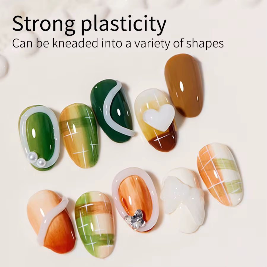 RSNAIL 5g solide sculpté Gel vernis à ongles antiadhésif main moulage Gel tremper UV/LED Nail Art clair blanc 3D