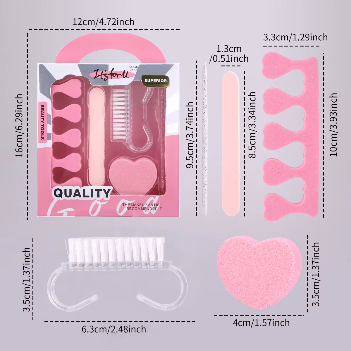 Ensemble d'outils pour ongles 5 pièces