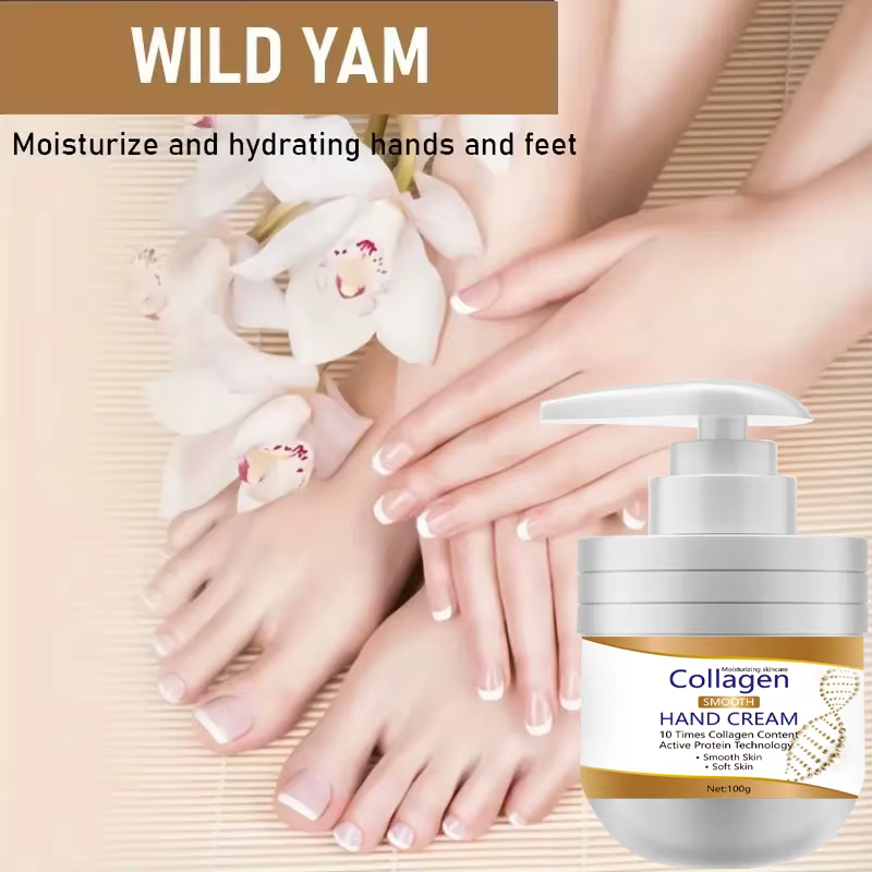Crème pour les mains et les pieds au collagène, adaptée aux mains et aux pieds, soin de la peau, soin des mains et des pieds, restaure la douceur et la souplesse de vos mains et de vos pieds, rafraîch