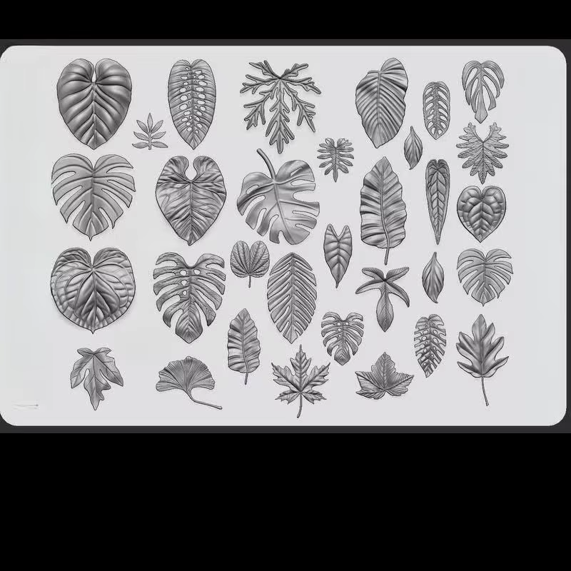 Moule 3D en forme de feuille de Ginkgo et d'érable pour nail art