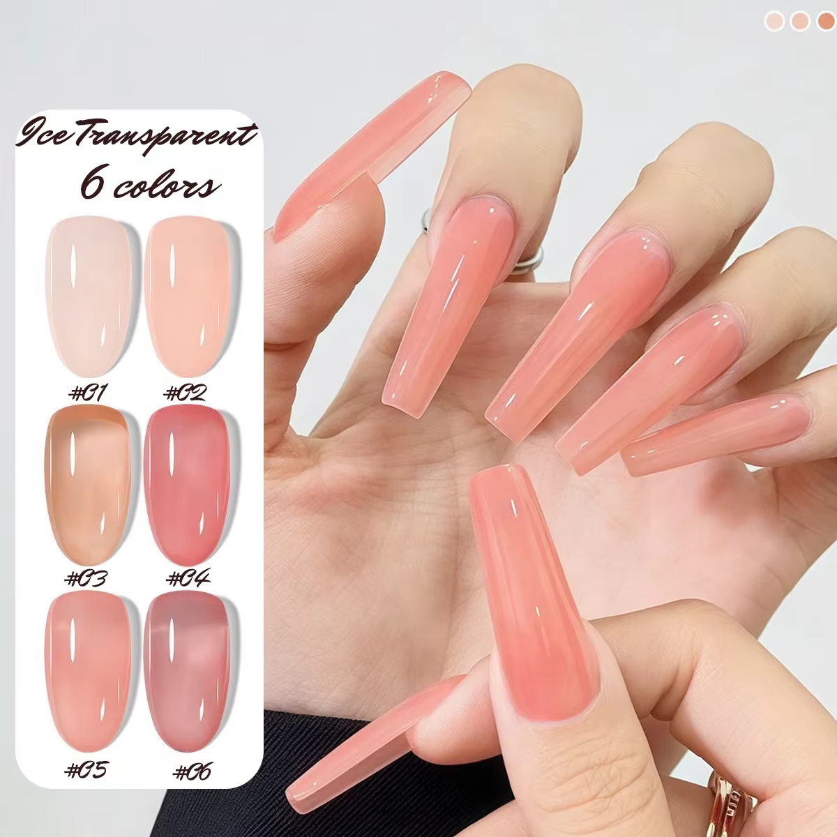 MIANEL 1 pièce 12ML Vernis à ongles gel poudre nude transparent effet glace blanchissant