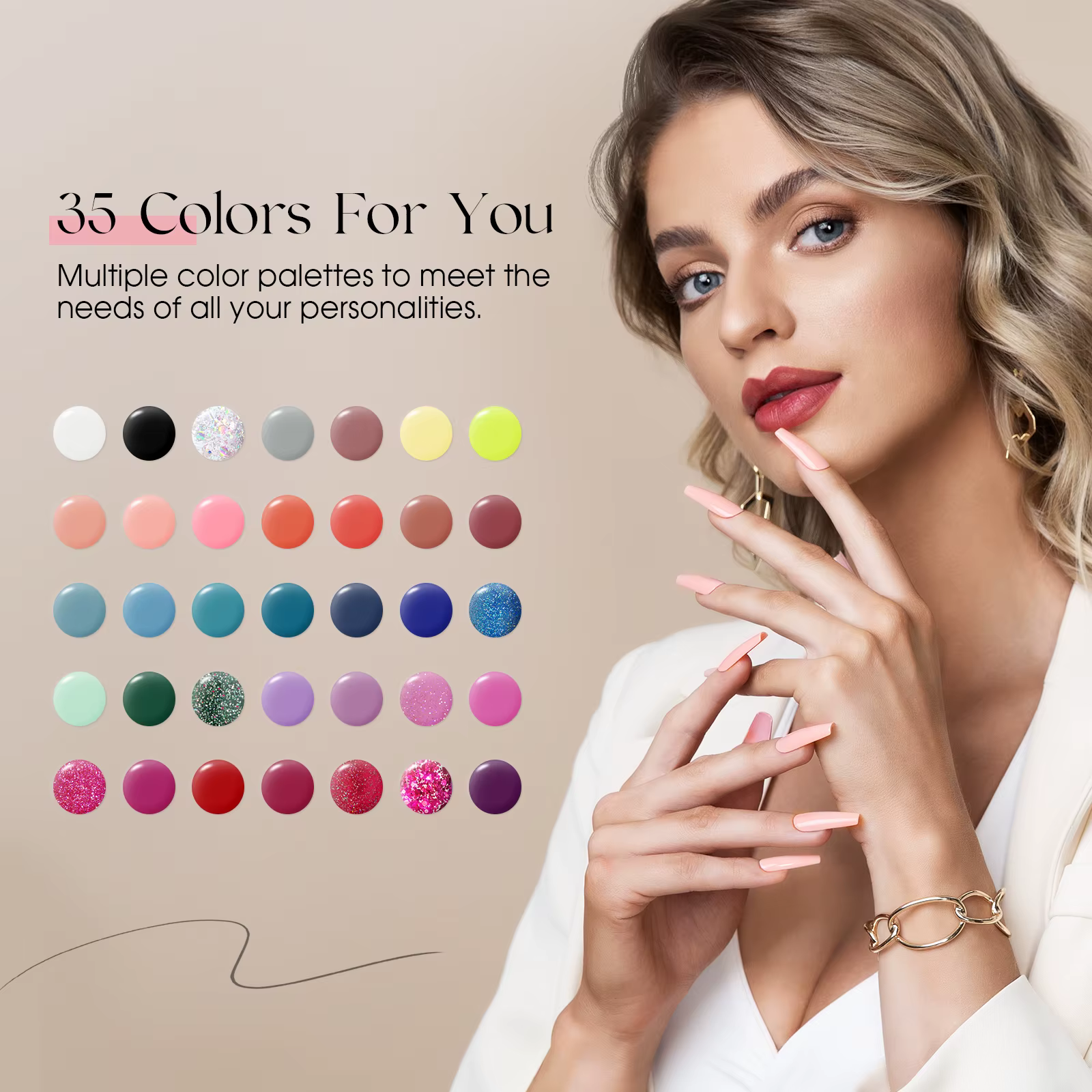 ROSALIND – ensemble de vernis à ongles en gel de couleur scintillante