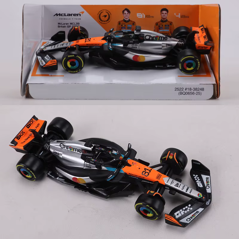 Burago 1:43 McLaren MCL39 GP du Royaume-Uni 2025 F1 Modèle de voiture en alliage