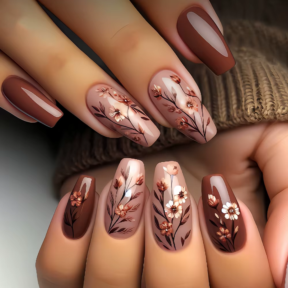 Faux ongles mi-longs pour femmes et filles