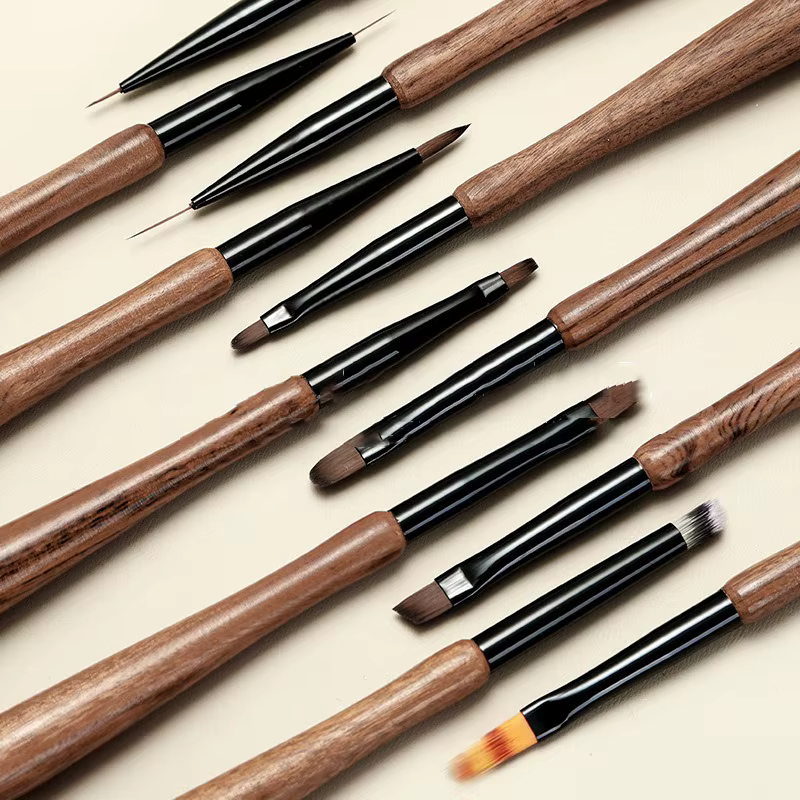 Manche ronde en bois Nail Art Liner brosse bricolage peinture stylo
