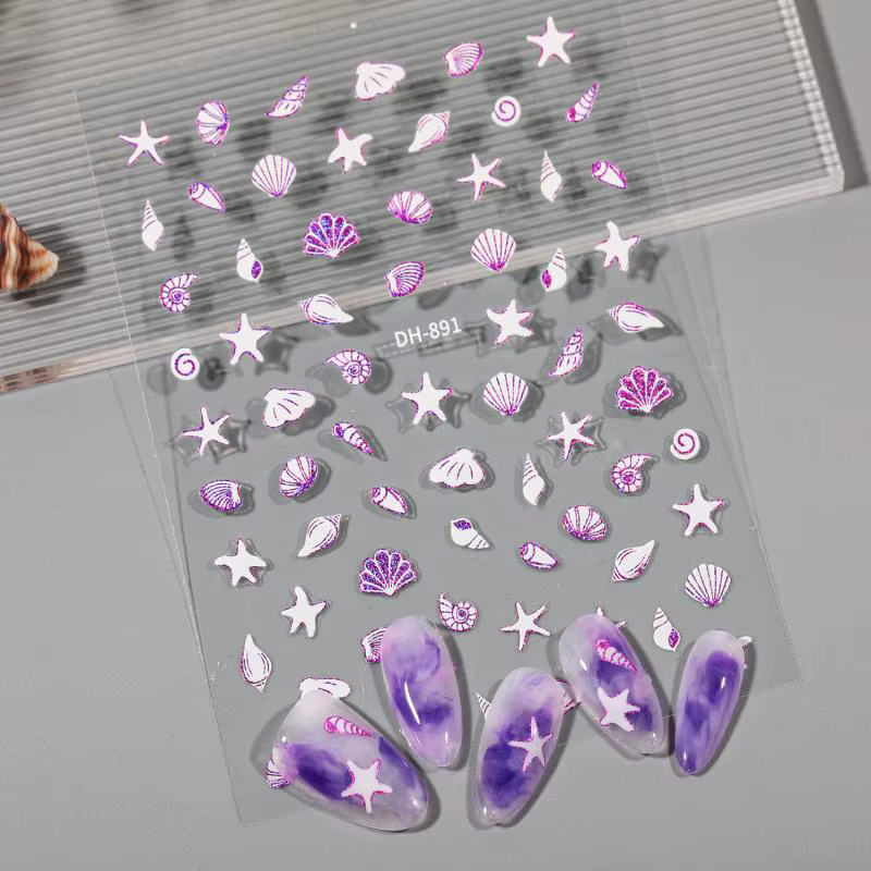 Autocollants pour ongles de dessin animé océan