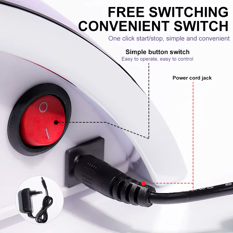 Collecteur de poussière d'ongles 80W, aspirateur de bureau à double ventilateur, collecteur de poussière d'ongles haute puissance avec filtre