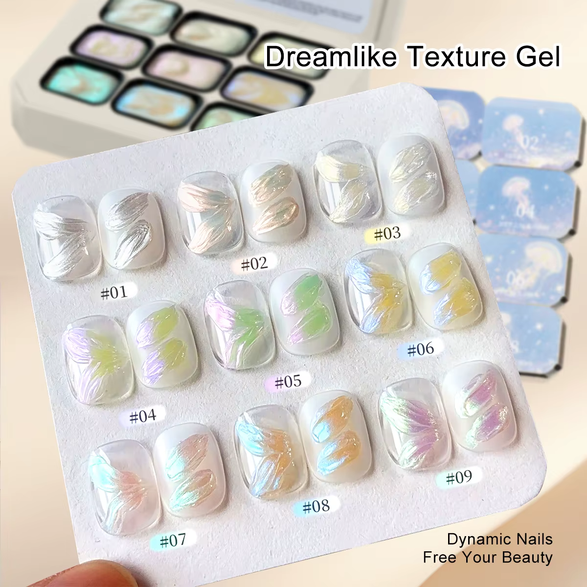 9 couleurs printemps 2025 Nail Art couleur vernis à ongles dur longue durée claque colle effet dégradé