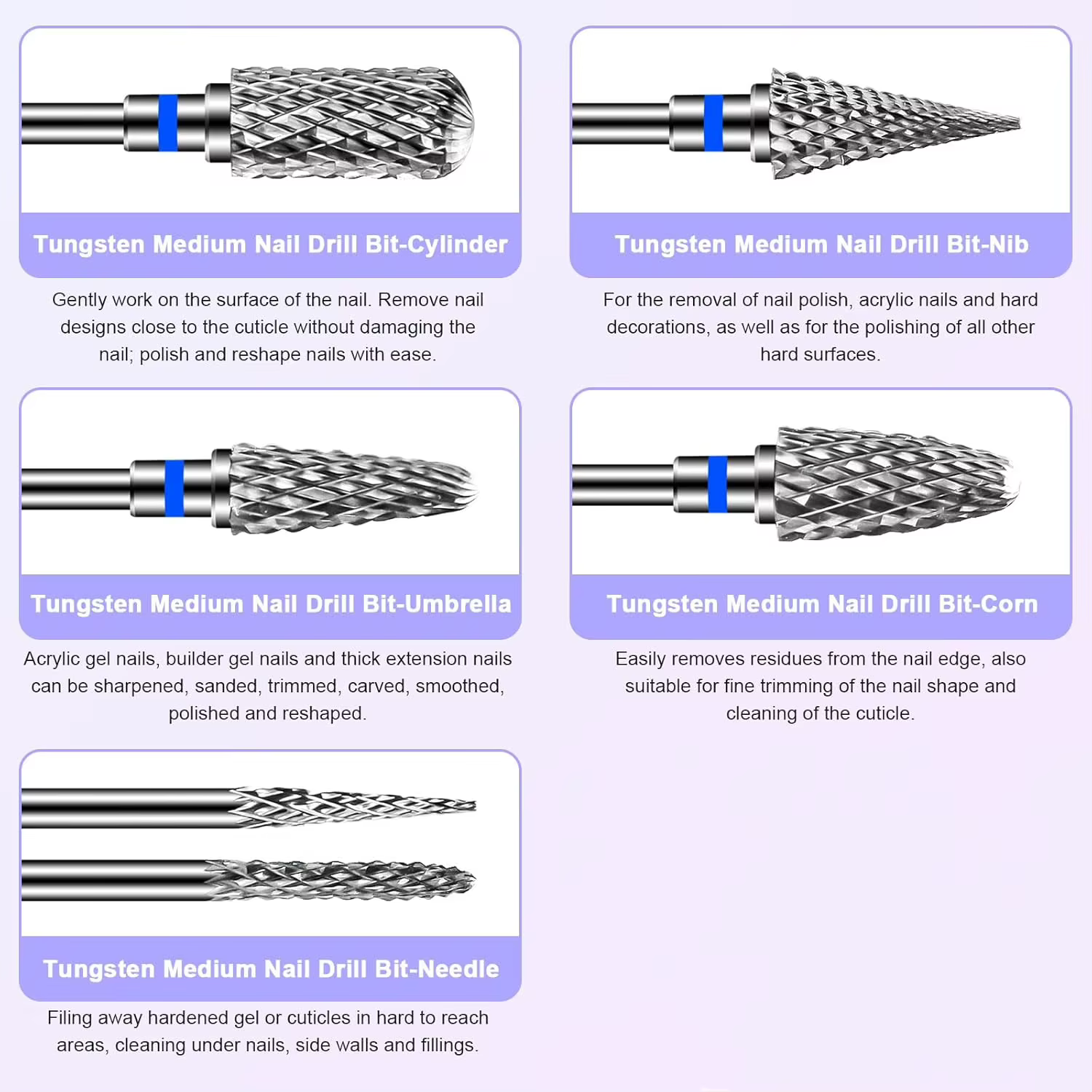 Embouts de ponçage pour ongles