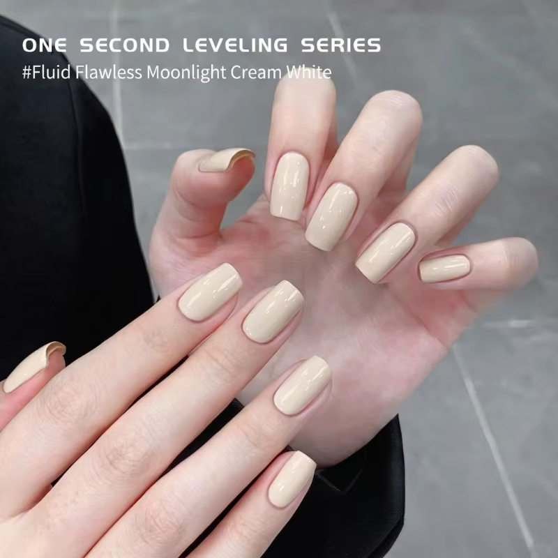 Nouvelle Arrivée Vernis à Ongles Gel Noir Pur Blanc Pur Effet Lissant Auto-nivelant Longue Durée Résistant aux Déchirures Éclaircissant la Peau