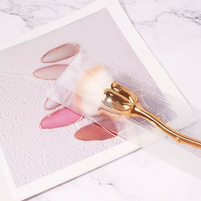 Brosse de manucure en forme de rose avec brosse à ongles