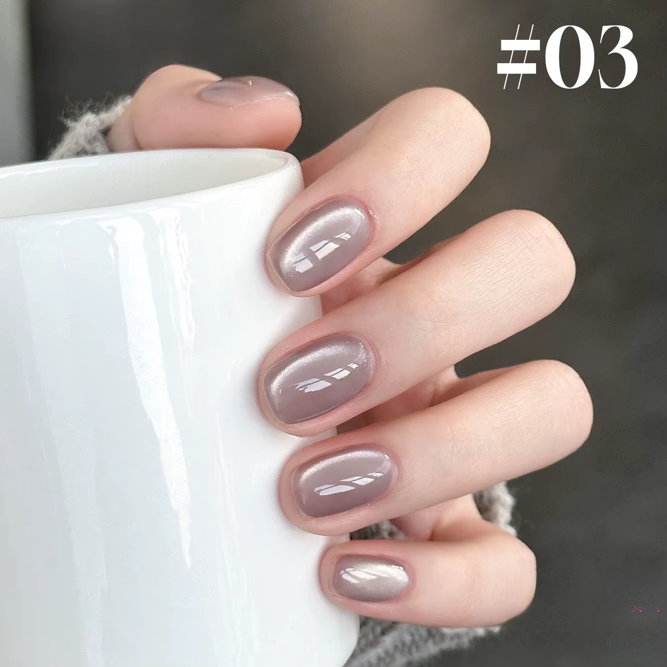 MIANEL 10ML 2026 Nouveau Vernis à Ongles Gel Effet Œil de Chat Nude Perles de Verre Blanches Xiaoxiangfeng