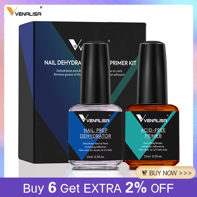 VENALISA Bonder déshydrateur de préparation des ongles et apprêt sans ACID acrylique UV Gel Base couche